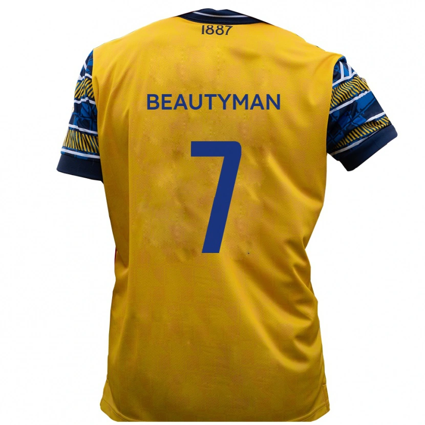 Danxen Kinder Harry Beautyman #7 Gelb Schwarz Auswärtstrikot Trikot 2025/26 T-Shirt Schweiz