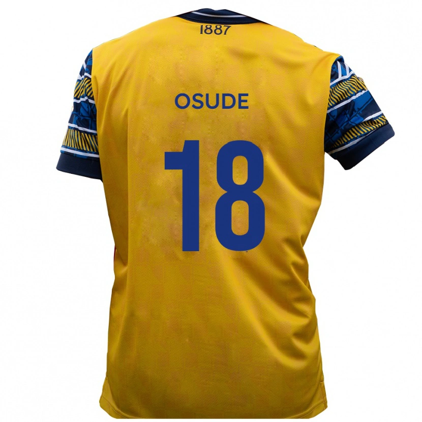Danxen Kinder Joshua Osude #18 Gelb Schwarz Auswärtstrikot Trikot 2025/26 T-Shirt Schweiz