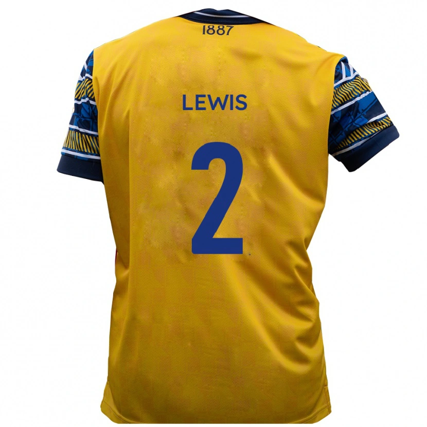 Danxen Kinder Jack Lewis #2 Gelb Schwarz Auswärtstrikot Trikot 2025/26 T-Shirt Schweiz