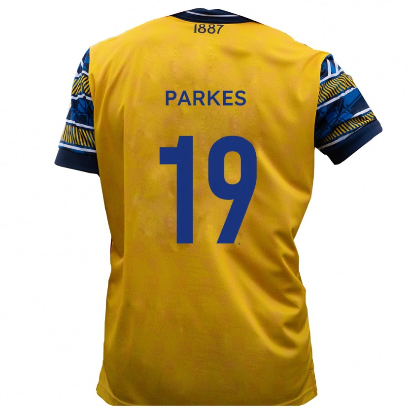 Danxen Kinder Sonny Parkes #19 Gelb Schwarz Auswärtstrikot Trikot 2025/26 T-Shirt Schweiz