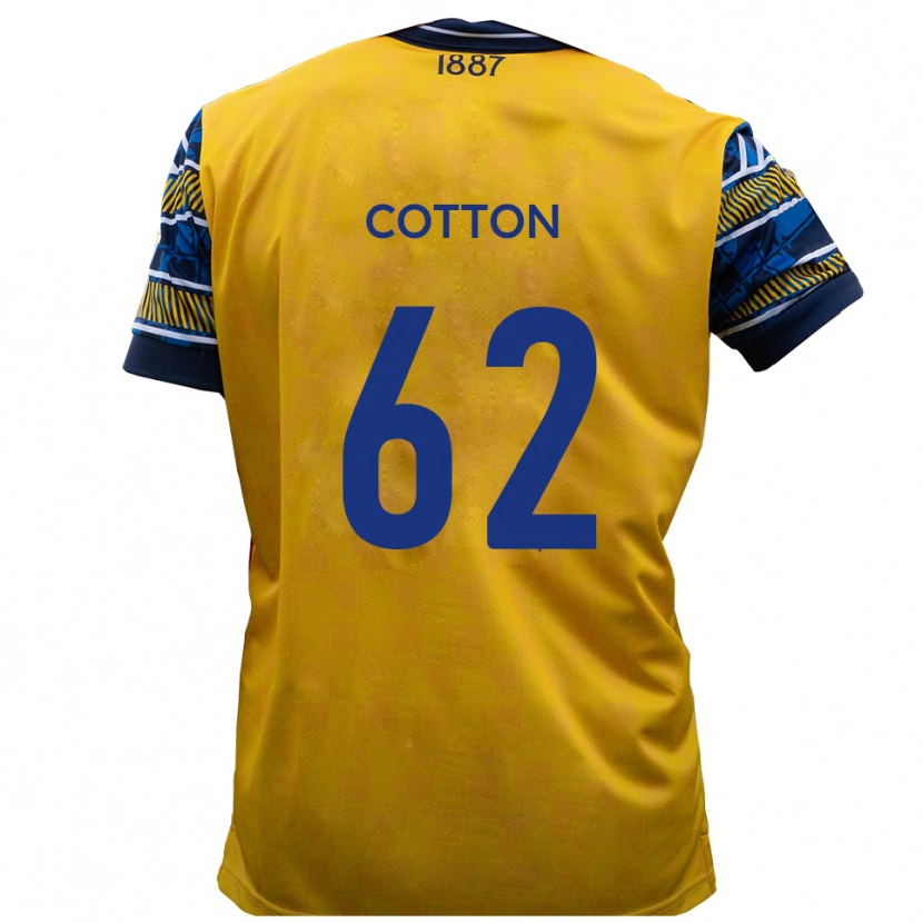 Danxen Kinder Bailey Cotton #62 Gelb Schwarz Auswärtstrikot Trikot 2025/26 T-Shirt Schweiz