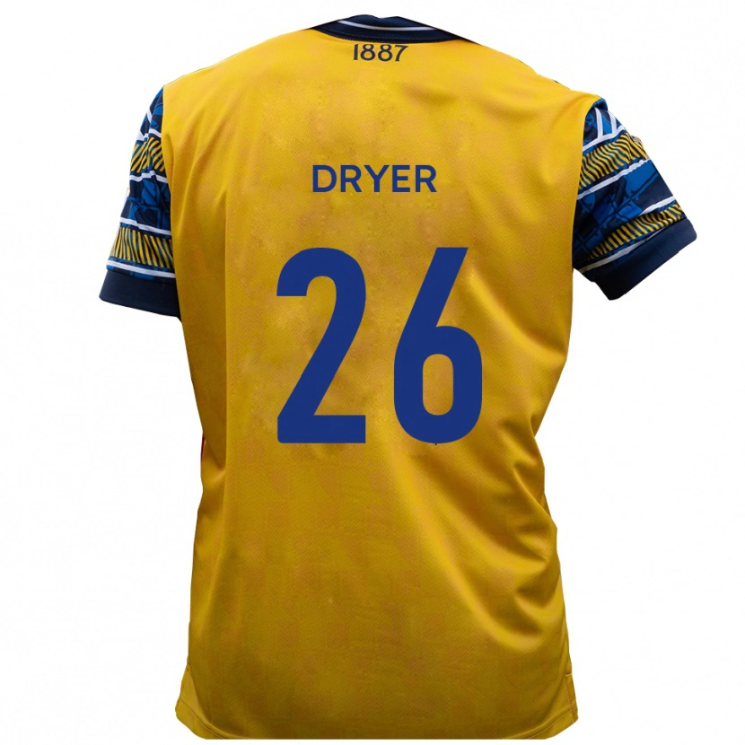 Danxen Kinder Tom Dryer #26 Gelb Schwarz Auswärtstrikot Trikot 2025/26 T-Shirt Schweiz