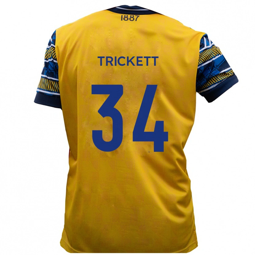 Danxen Kinder Joden Trickett #34 Gelb Schwarz Auswärtstrikot Trikot 2025/26 T-Shirt Schweiz