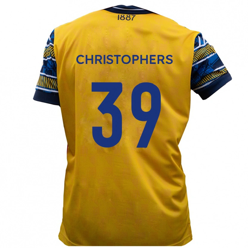 Danxen Kinder Leo Christophers #39 Gelb Schwarz Auswärtstrikot Trikot 2025/26 T-Shirt Schweiz
