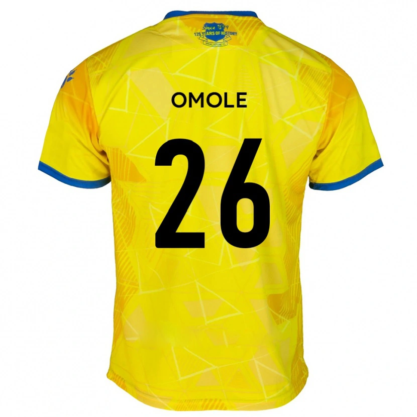 Danxen Kinder Tobi Omole #26 Gelb Blau Auswärtstrikot Trikot 2025/26 T-Shirt Schweiz