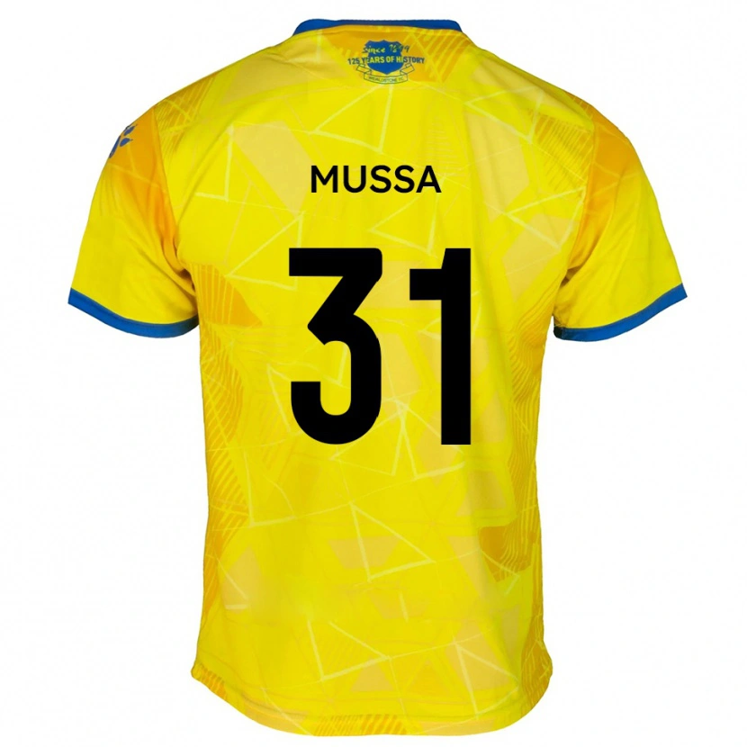 Danxen Kinder Omar Mussa #31 Gelb Blau Auswärtstrikot Trikot 2025/26 T-Shirt Schweiz