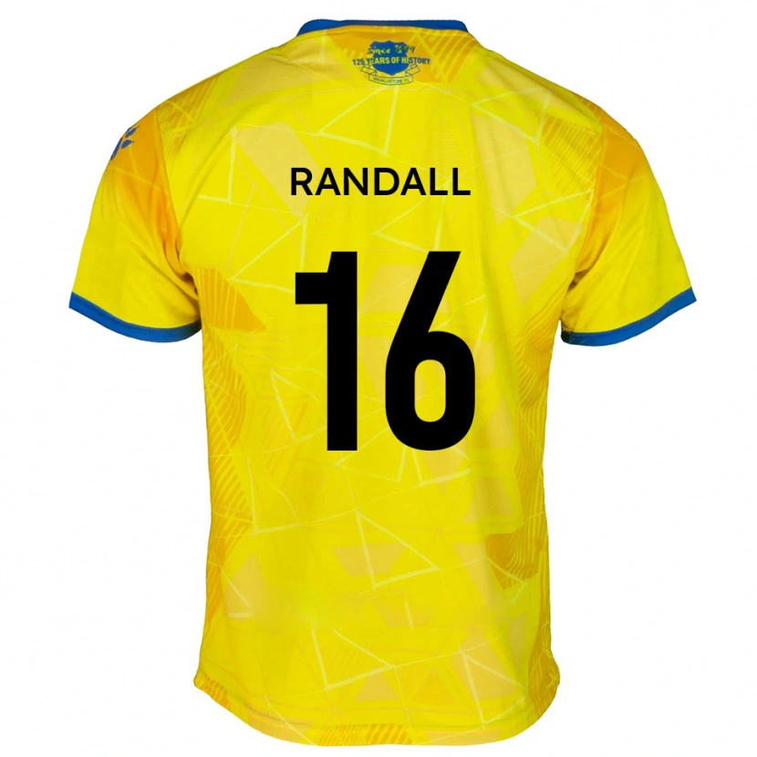 Danxen Kinder Will Randall #16 Gelb Blau Auswärtstrikot Trikot 2025/26 T-Shirt Schweiz