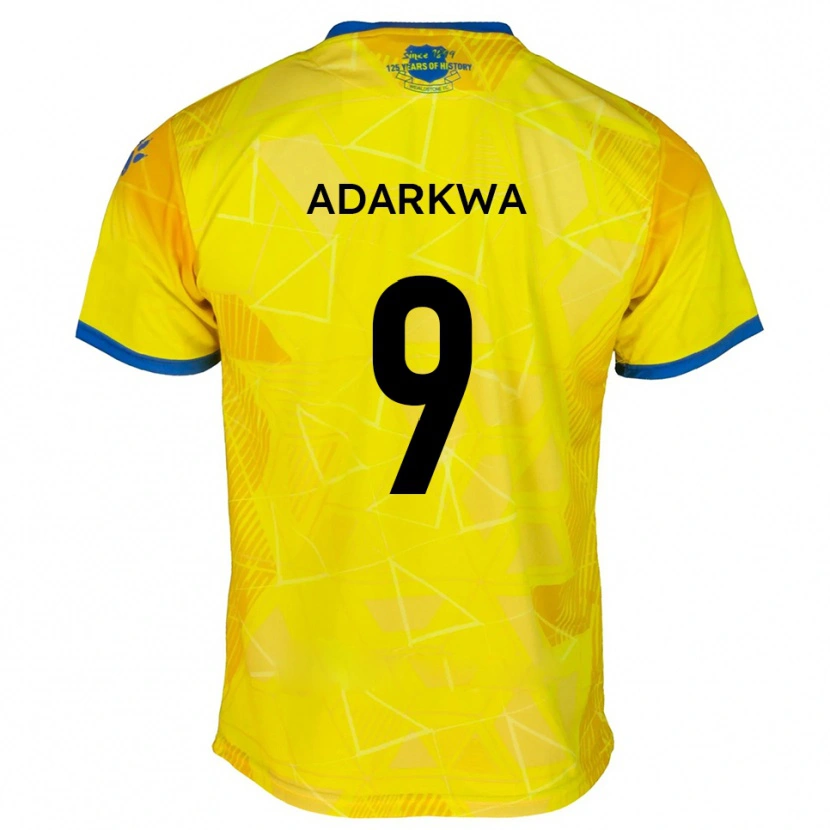 Danxen Kinder Sean Adarkwa #9 Gelb Blau Auswärtstrikot Trikot 2025/26 T-Shirt Schweiz