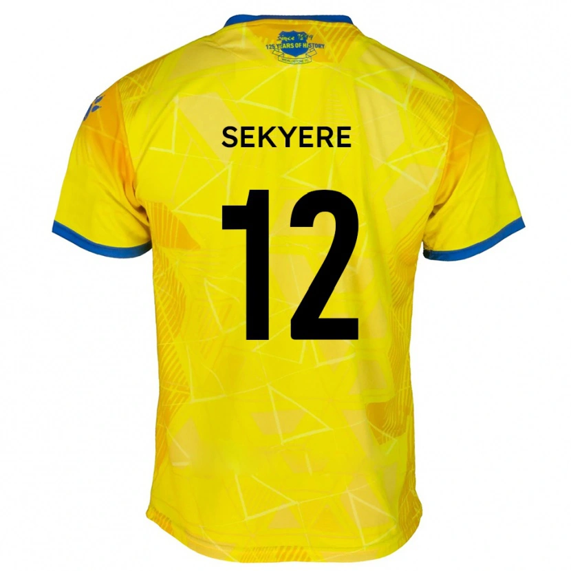 Danxen Kinder Jeffrey Sekyere #12 Gelb Blau Auswärtstrikot Trikot 2025/26 T-Shirt Schweiz