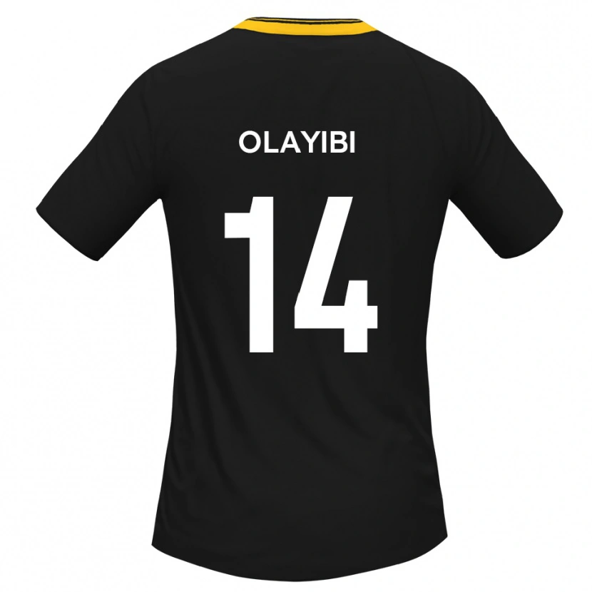 Danxen Kinder Daniel Olayibi #14 Schwarz Gelb Auswärtstrikot Trikot 2025/26 T-Shirt Schweiz