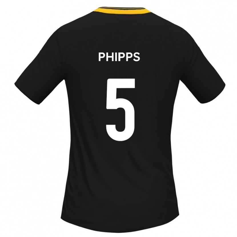 Danxen Kinder Harry Phipps #5 Schwarz Gelb Auswärtstrikot Trikot 2025/26 T-Shirt Schweiz