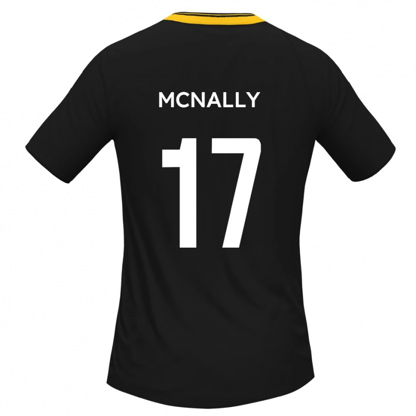 Danxen Kinder Jordan Mcnally #17 Schwarz Gelb Auswärtstrikot Trikot 2025/26 T-Shirt Schweiz