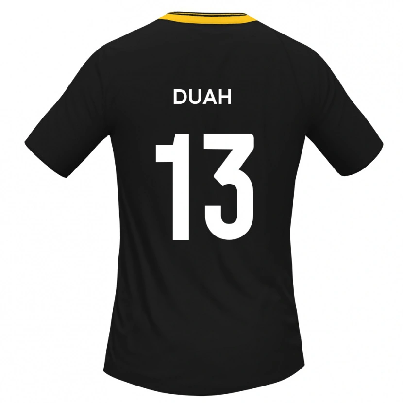 Danxen Kinder Enos Duah #13 Schwarz Gelb Auswärtstrikot Trikot 2025/26 T-Shirt Schweiz