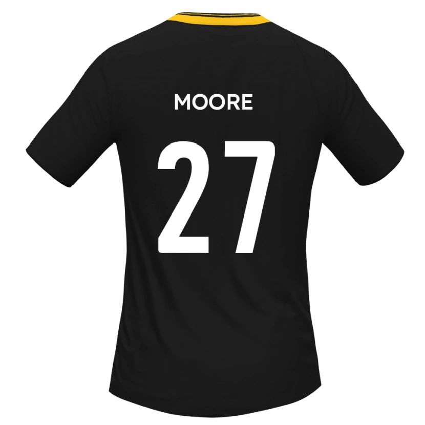 Danxen Kinder Liam Moore #27 Schwarz Gelb Auswärtstrikot Trikot 2025/26 T-Shirt Schweiz
