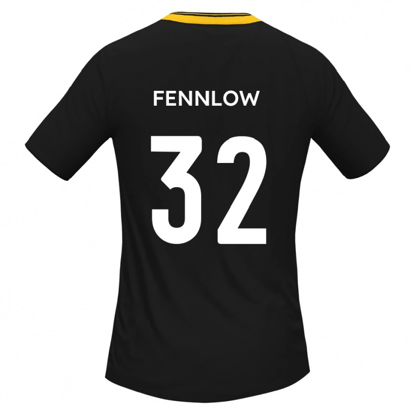 Danxen Kinder James Fennlow #32 Schwarz Gelb Auswärtstrikot Trikot 2025/26 T-Shirt Schweiz