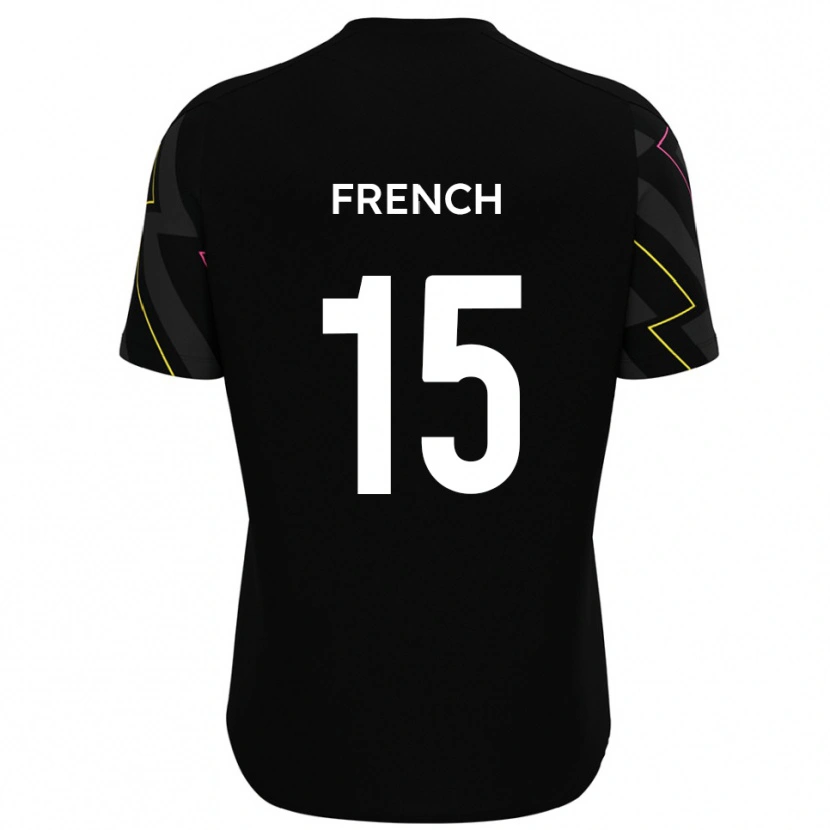 Danxen Kinder Tyler French #15 Schwarz Grau Auswärtstrikot Trikot 2025/26 T-Shirt Schweiz