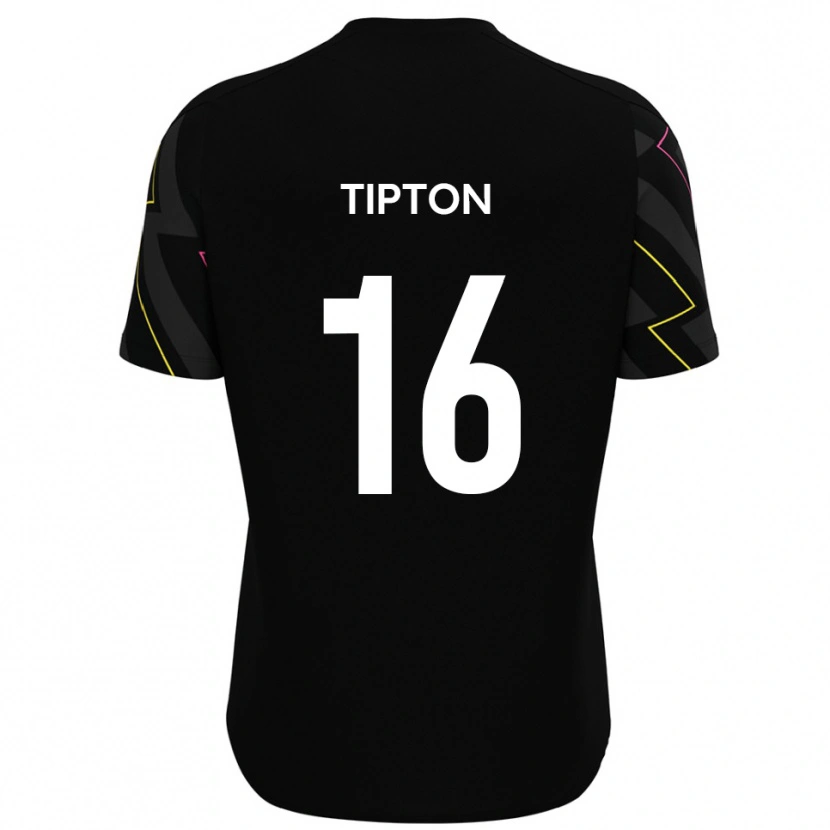 Danxen Kinder Ollie Tipton #16 Schwarz Grau Auswärtstrikot Trikot 2025/26 T-Shirt Schweiz