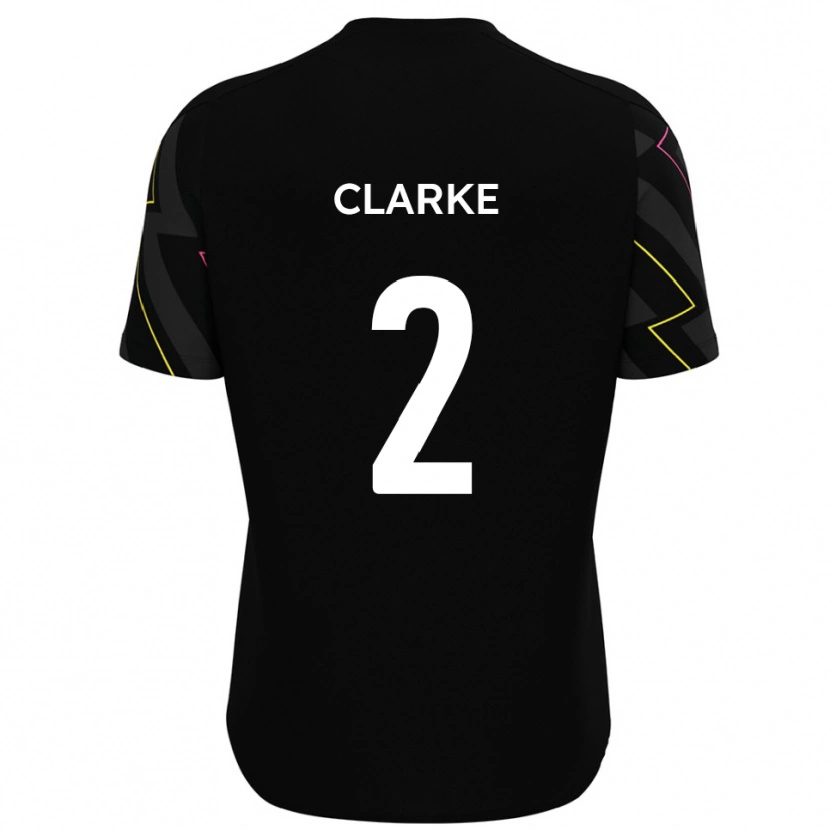 Danxen Kinder James Clarke #2 Schwarz Grau Auswärtstrikot Trikot 2025/26 T-Shirt Schweiz