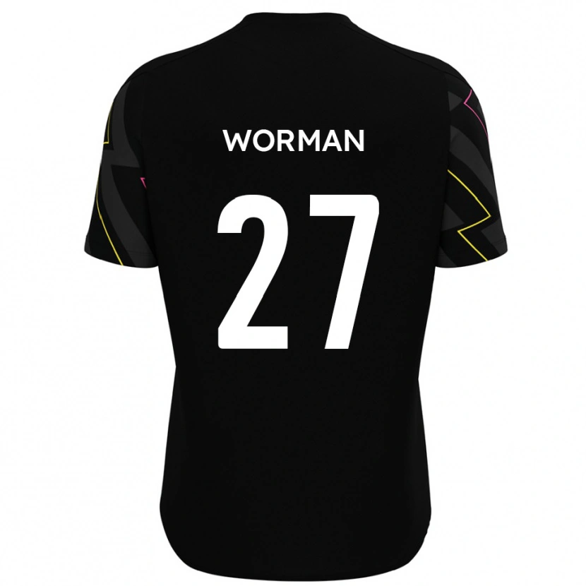 Danxen Kinder Ben Worman #27 Schwarz Grau Auswärtstrikot Trikot 2025/26 T-Shirt Schweiz