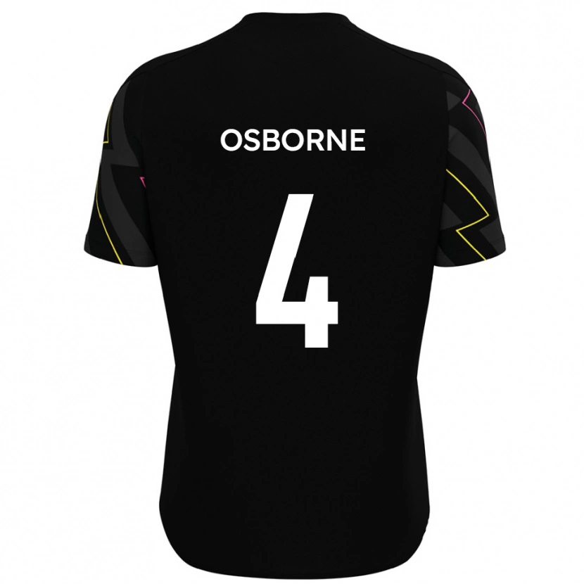 Danxen Kinder Jamey Osborne #4 Schwarz Grau Auswärtstrikot Trikot 2025/26 T-Shirt Schweiz