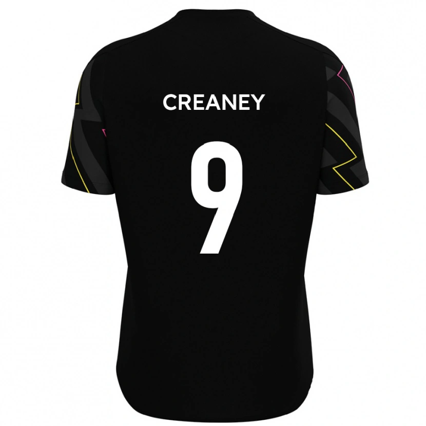Danxen Kinder Dan Creaney #9 Schwarz Grau Auswärtstrikot Trikot 2025/26 T-Shirt Schweiz