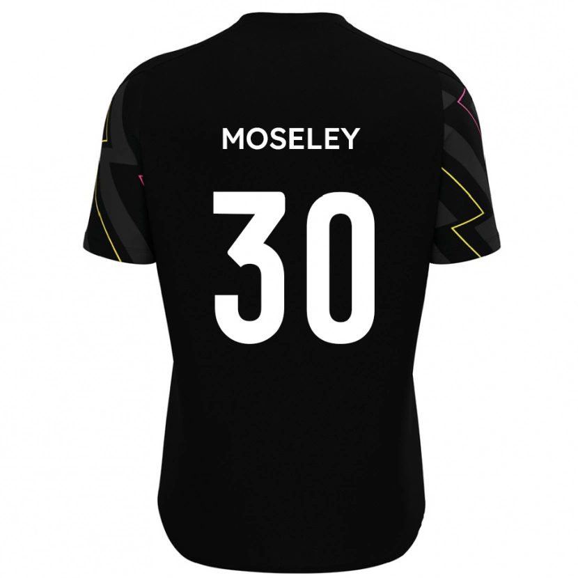 Danxen Kinder Kyle Moseley #30 Schwarz Grau Auswärtstrikot Trikot 2025/26 T-Shirt Schweiz