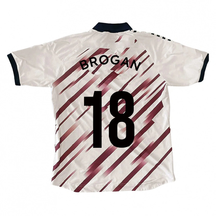 Danxen Kinder Max Brogan #18 Weiß Rot Auswärtstrikot Trikot 2025/26 T-Shirt Schweiz