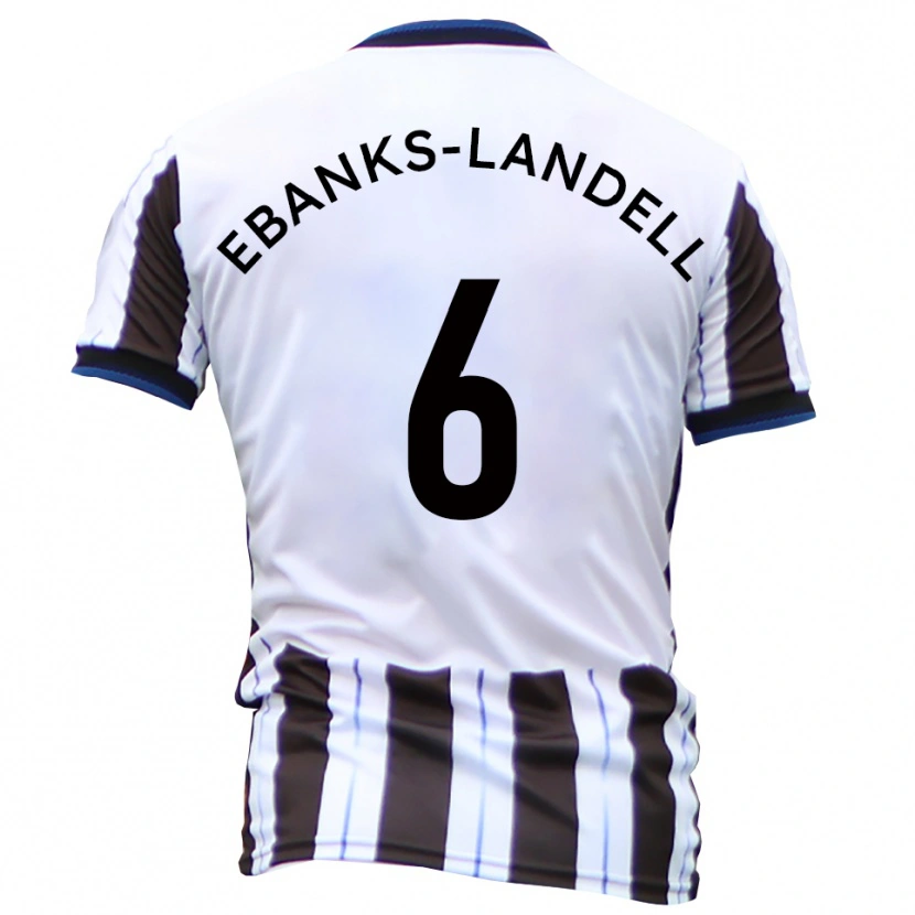 Danxen Kinder Ethan Ebanks-Landell #6 Weiß Schwarz Auswärtstrikot Trikot 2025/26 T-Shirt Schweiz