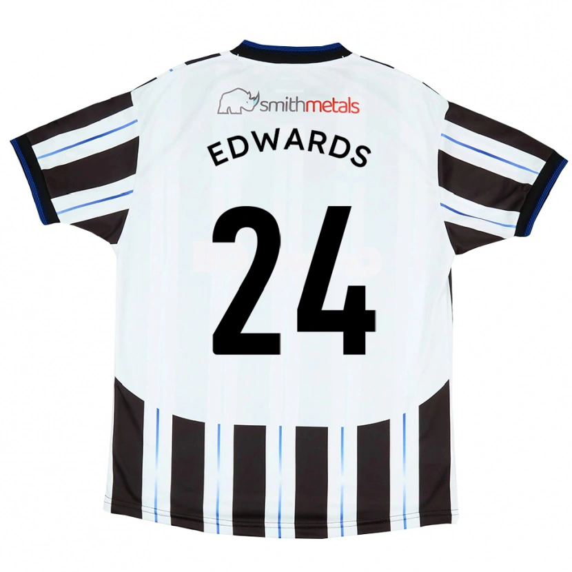Danxen Kinder Corey Edwards #24 Weiß Schwarz Auswärtstrikot Trikot 2025/26 T-Shirt Schweiz