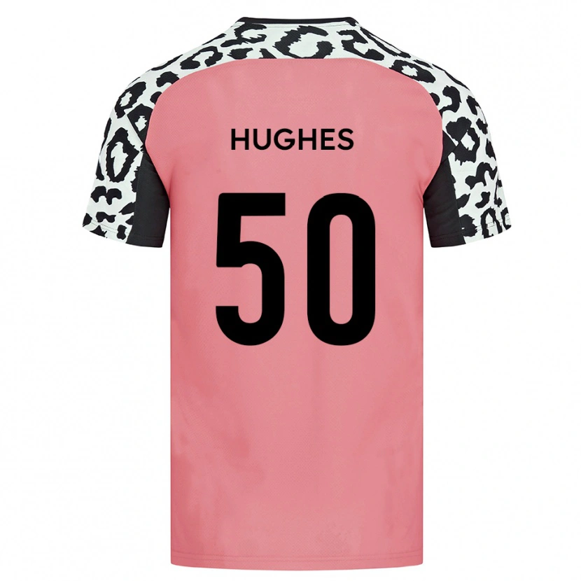 Danxen Kinder Isaac Hughes #50 Pink Schwarz Auswärtstrikot Trikot 2025/26 T-Shirt Schweiz