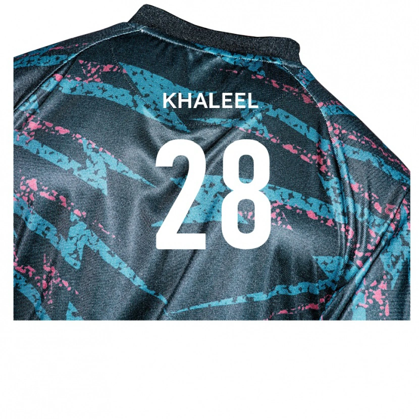 Danxen Kinder Rafiq Khaleel #28 Schwarz Marine Auswärtstrikot Trikot 2025/26 T-Shirt Schweiz
