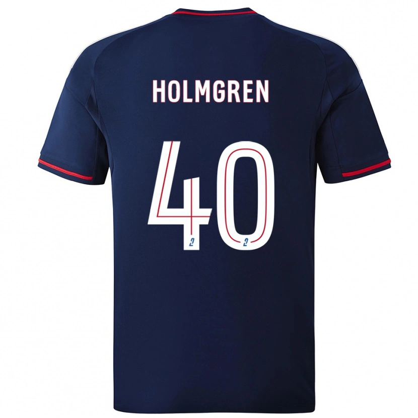 Danxen Kinder Emma Holmgren #40 Marine Rot Auswärtstrikot Trikot 2025/26 T-Shirt Schweiz