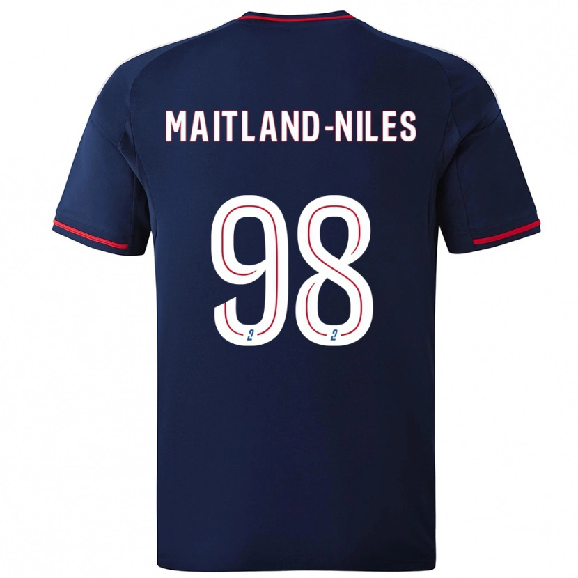 Danxen Kinder Ainsley Maitland-Niles #98 Marine Rot Auswärtstrikot Trikot 2025/26 T-Shirt Schweiz