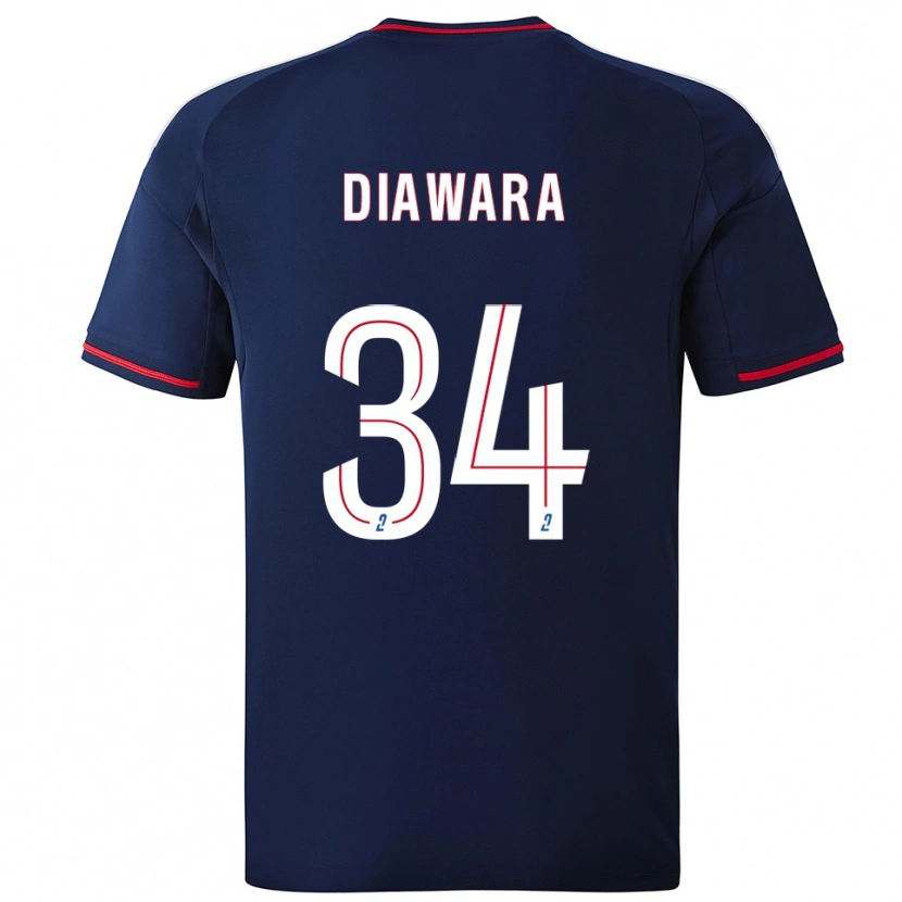 Danxen Kinder Mahamadou Diawara #34 Marine Rot Auswärtstrikot Trikot 2025/26 T-Shirt Schweiz
