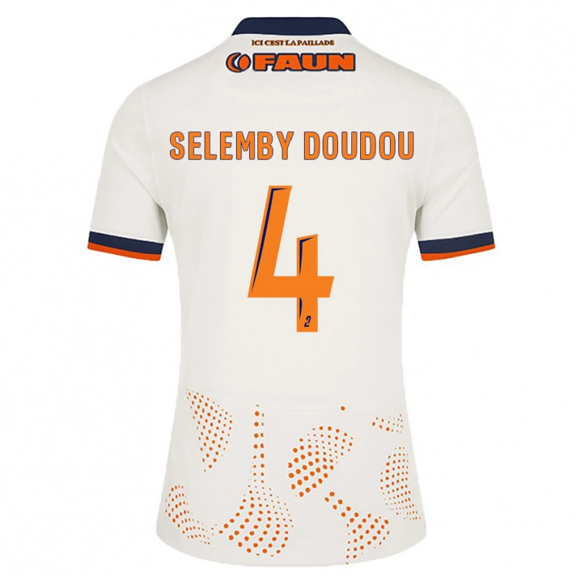 Danxen Kinder Destin Selemby Doudou #4 Weiß Orange Auswärtstrikot Trikot 2025/26 T-Shirt Schweiz