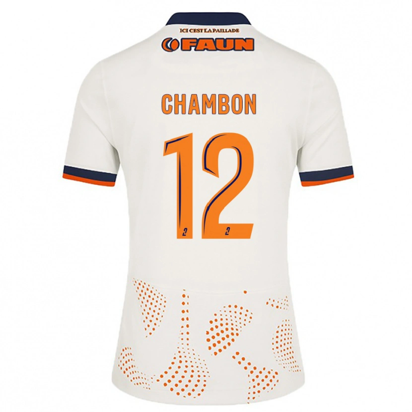 Danxen Kinder Mathis Chambon #12 Weiß Orange Auswärtstrikot Trikot 2025/26 T-Shirt Schweiz