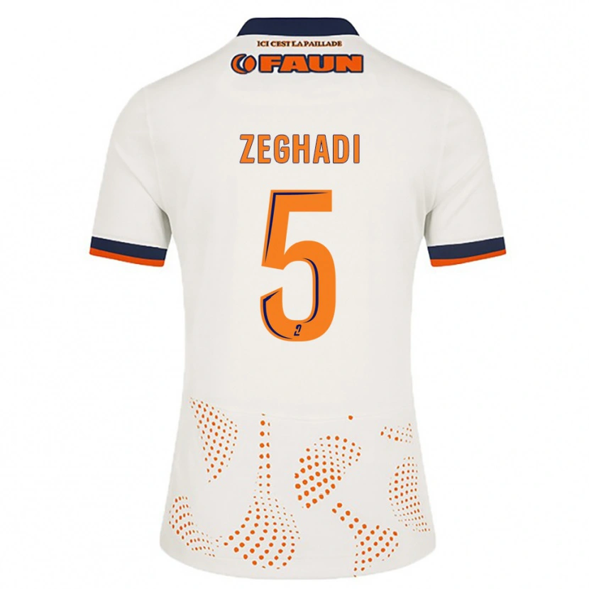 Danxen Kinder Mohamed Zeghadi #5 Weiß Orange Auswärtstrikot Trikot 2025/26 T-Shirt Schweiz