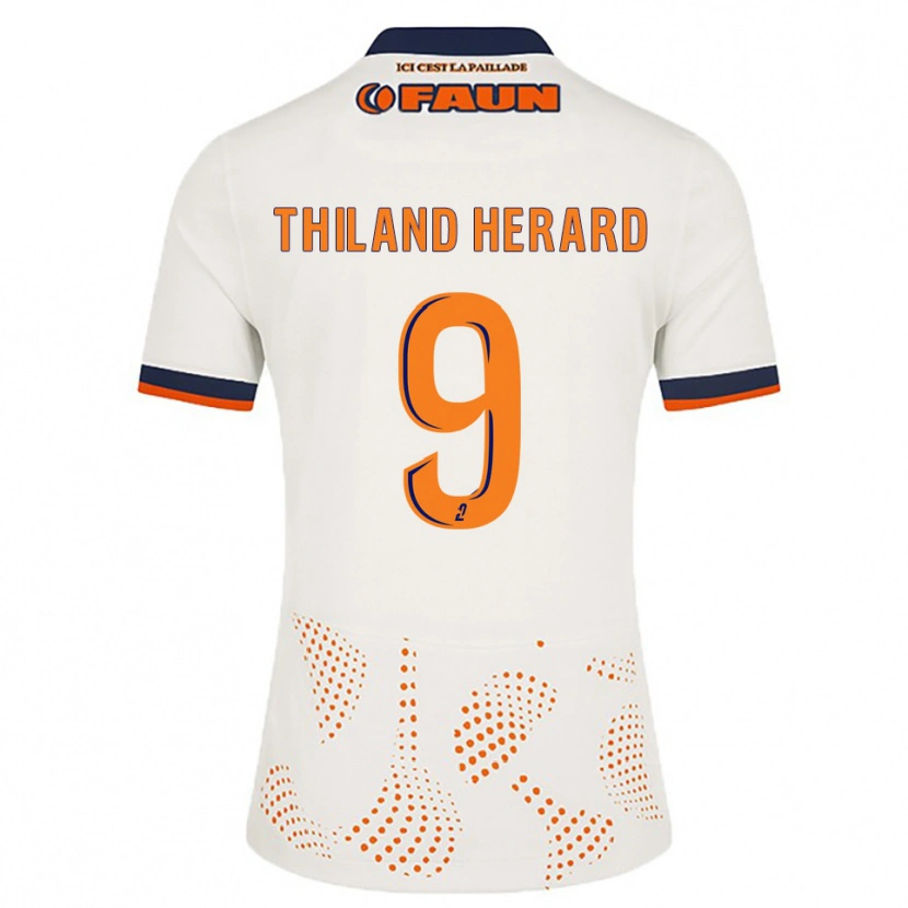 Danxen Kinder Robin Thiland-Herard #9 Weiß Orange Auswärtstrikot Trikot 2025/26 T-Shirt Schweiz