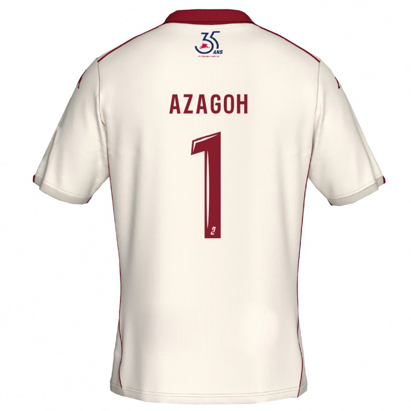 Danxen Kinder Yanis Azagoh #1 Weiß Burgunder Auswärtstrikot Trikot 2025/26 T-Shirt Schweiz