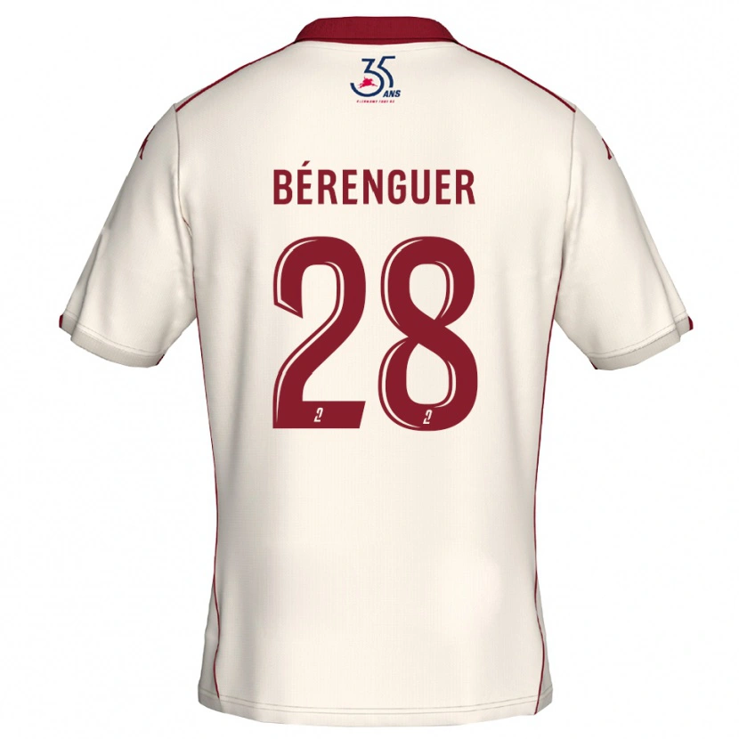 Danxen Kinder Camille Bérenguer #28 Weiß Burgunder Auswärtstrikot Trikot 2025/26 T-Shirt Schweiz