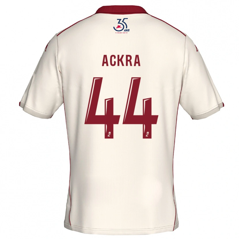 Danxen Kinder Allan Ackra #44 Weiß Burgunder Auswärtstrikot Trikot 2025/26 T-Shirt Schweiz
