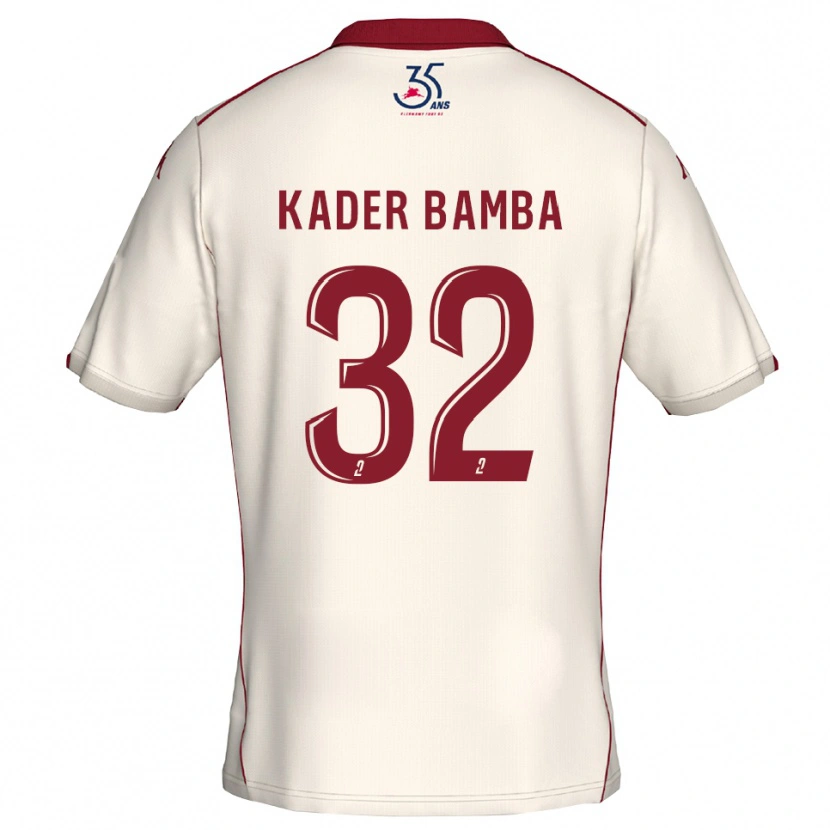 Danxen Kinder Abdoul Kader Bamba #32 Weiß Burgunder Auswärtstrikot Trikot 2025/26 T-Shirt Schweiz