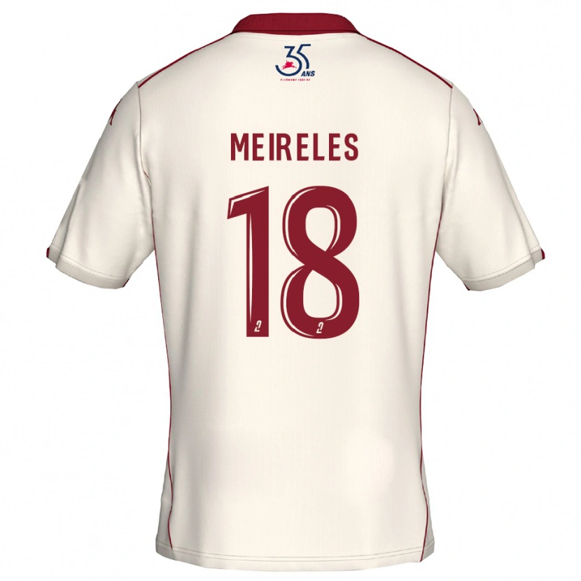 Danxen Kinder Andreia Meireles #18 Weiß Burgunder Auswärtstrikot Trikot 2025/26 T-Shirt Schweiz