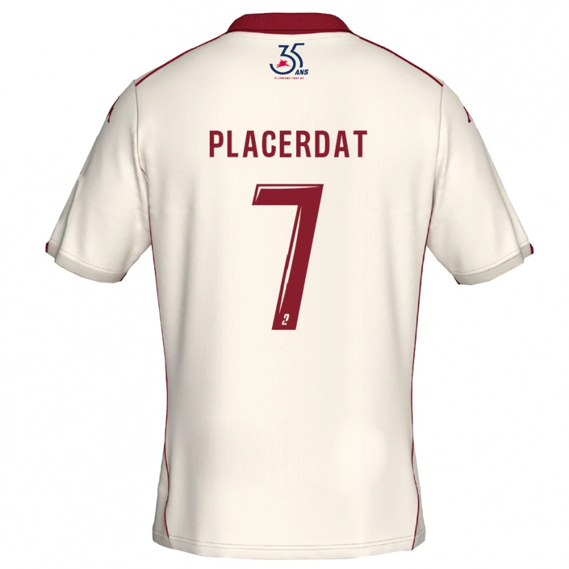 Danxen Kinder Enzo Placerdat #7 Weiß Burgunder Auswärtstrikot Trikot 2025/26 T-Shirt Schweiz
