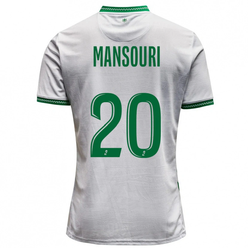 Danxen Kinder Ilyes Mansouri #20 Weiß Grün Auswärtstrikot Trikot 2025/26 T-Shirt Schweiz