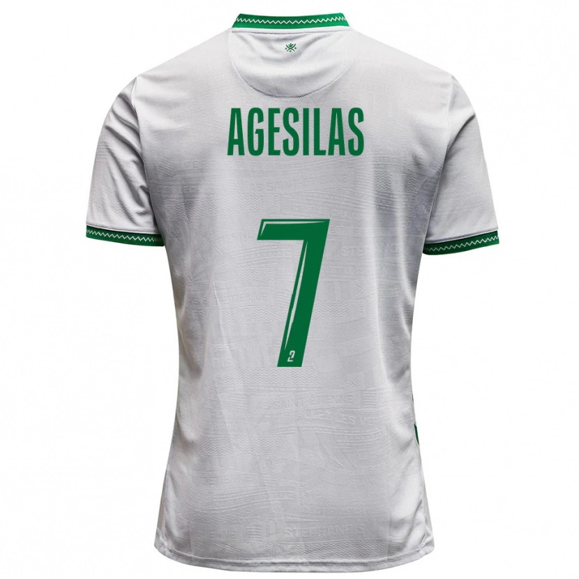 Danxen Kinder Meïvyn Agesilas #7 Weiß Grün Auswärtstrikot Trikot 2025/26 T-Shirt Schweiz