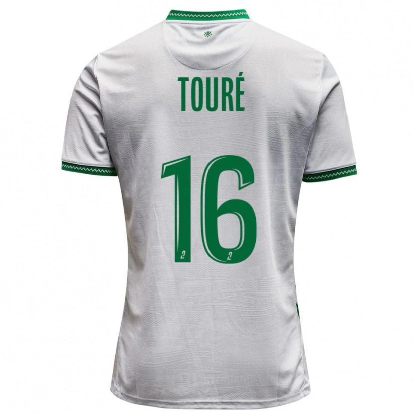 Danxen Kinder Issiaka Touré #16 Weiß Grün Auswärtstrikot Trikot 2025/26 T-Shirt Schweiz