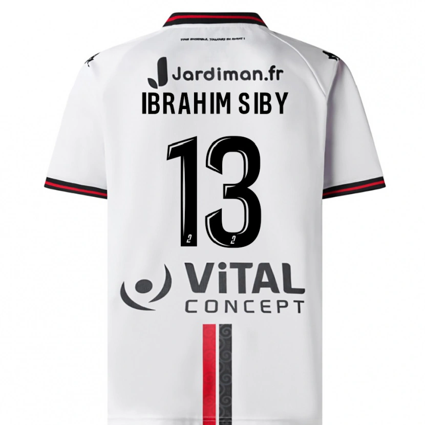 Danxen Kinder Ben Ibrahim Siby #13 Weiß Rot Auswärtstrikot Trikot 2025/26 T-Shirt Schweiz