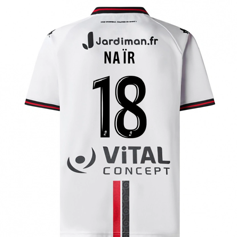 Danxen Kinder Sohaib Naïr #18 Weiß Rot Auswärtstrikot Trikot 2025/26 T-Shirt Schweiz