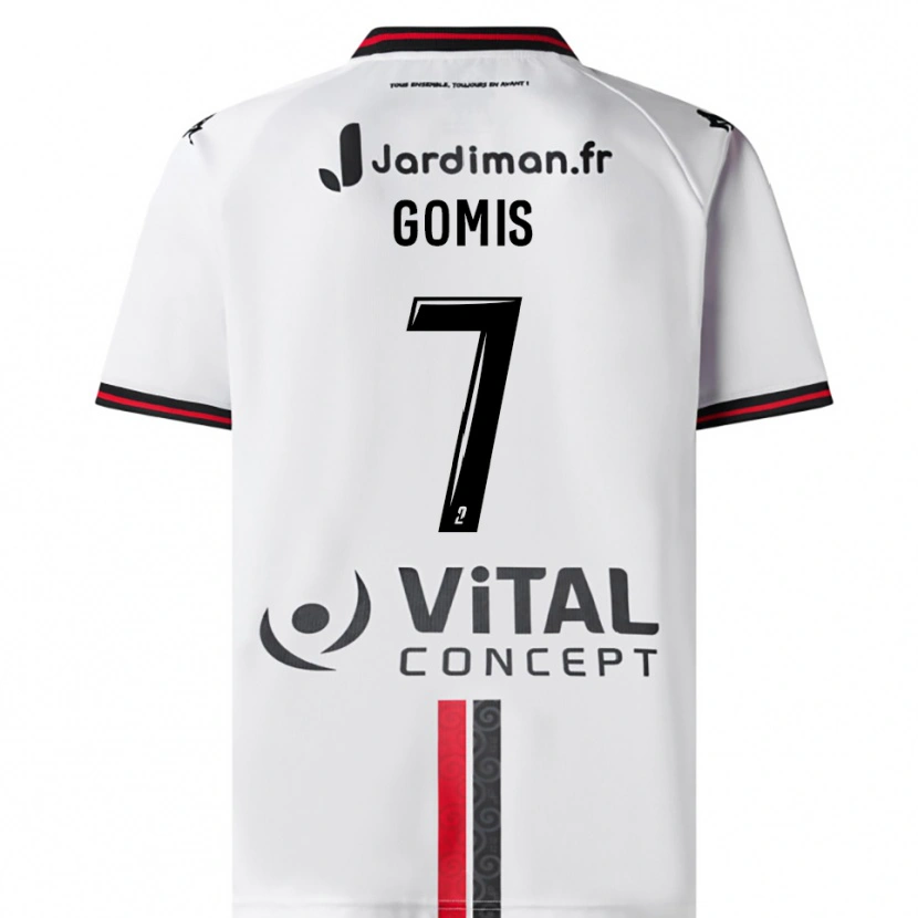 Danxen Kinder Donatien Gomis #7 Weiß Rot Auswärtstrikot Trikot 2025/26 T-Shirt Schweiz